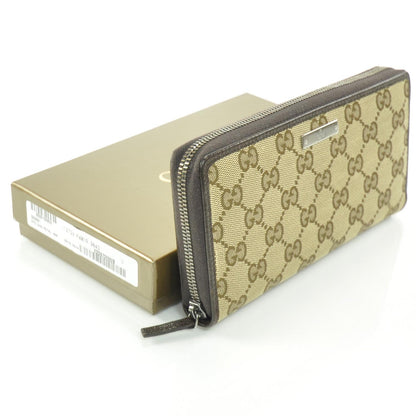 Gucci Monogram Metal Bar Zip Around Wallet Dark Brown 3 of 7