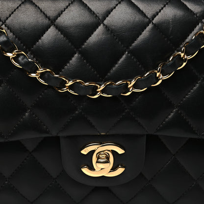 Chanel Lambskin Quilted Medium Double Flap Black 8 of 12