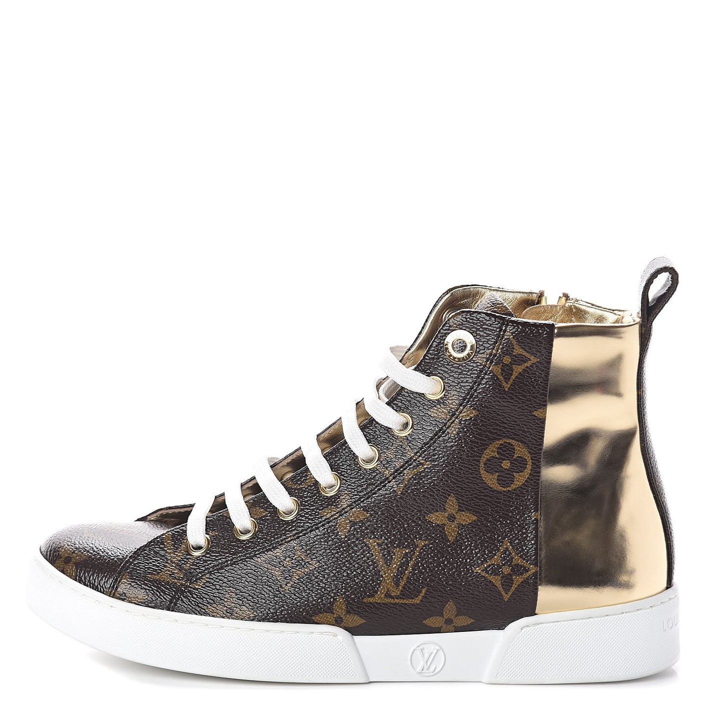 Patent Monogram Stellar Sneaker Boots 35.5 Gold