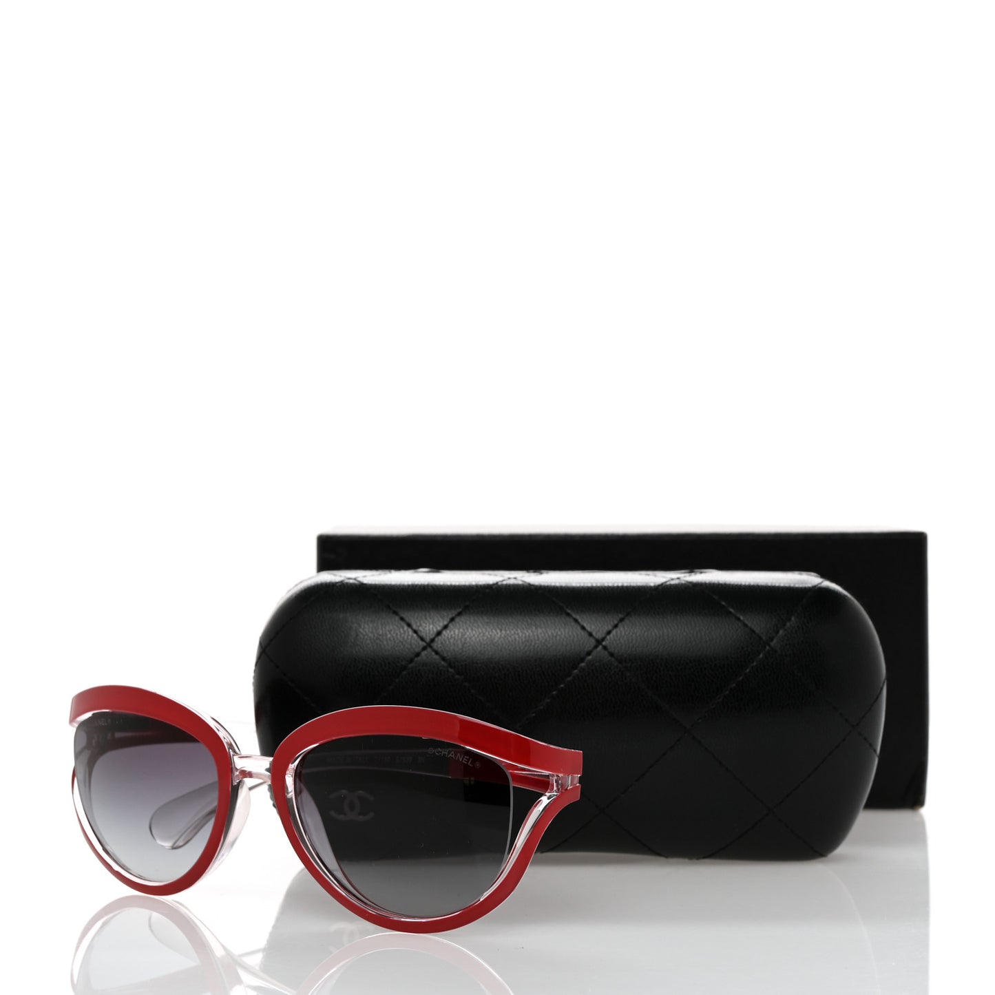 Acetate Transparent CC Sunglasses 71130 Red