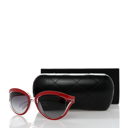 Chanel Acetate Transparent CC Sunglasses 71130 Red 8 of 8