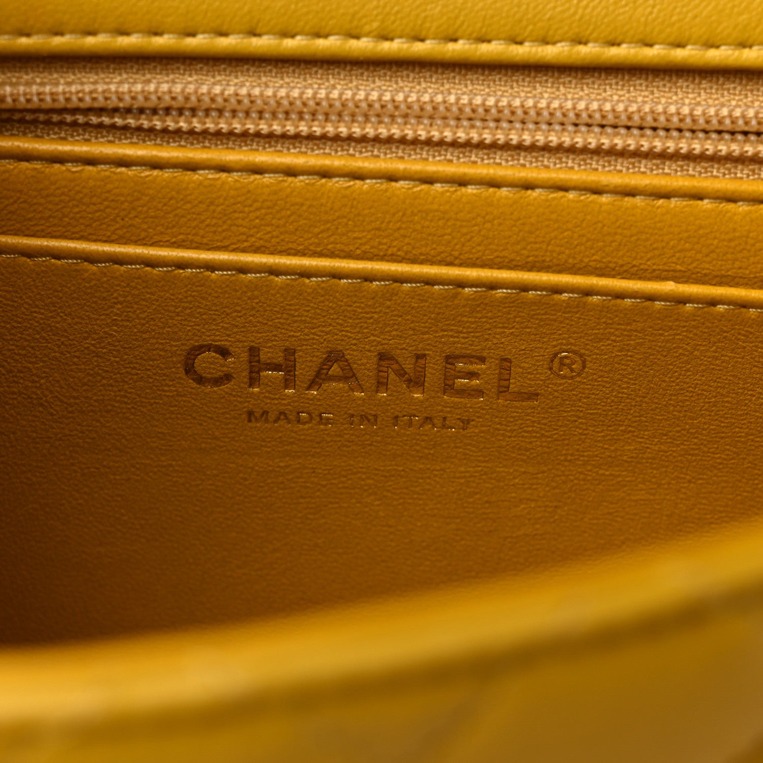 Chanel Lambskin Quilted Mini Top Handle Rectangular Flap Yellow 6 of 9