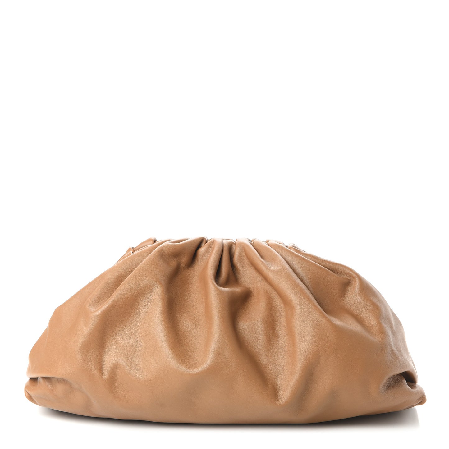 Smooth Butter Calf The Pouch Oversized Clutch Cammello