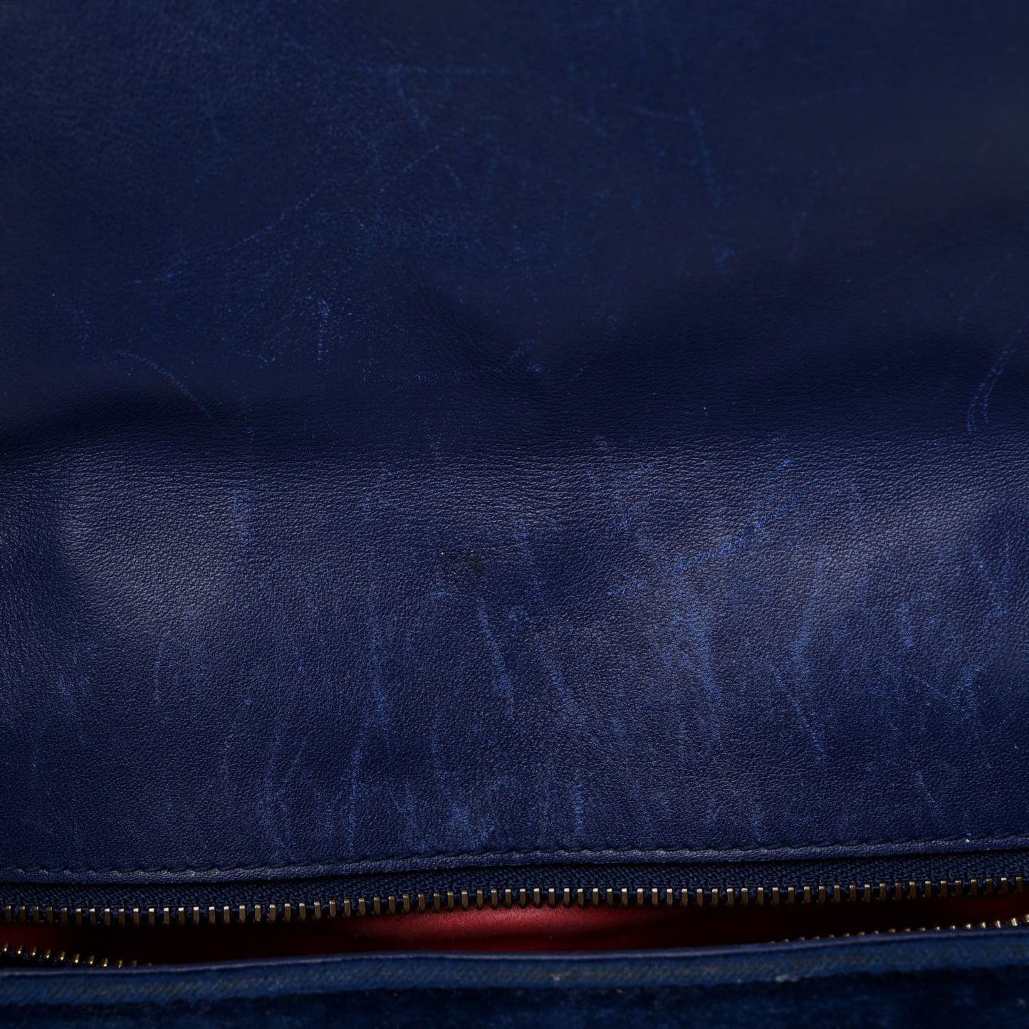 Velvet Matelasse Deer Embroidered Small GG Marmont Shoulder Bag Cobalt