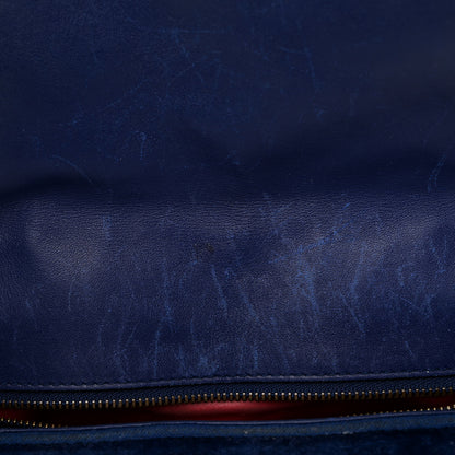Gucci Velvet Matelasse Deer Embroidered Small GG Marmont Shoulder Bag Cobalt 11 of 12