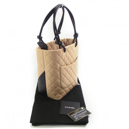 Chanel Calfskin Quilted Medium Cambon Tote Beige Black 3 of 11