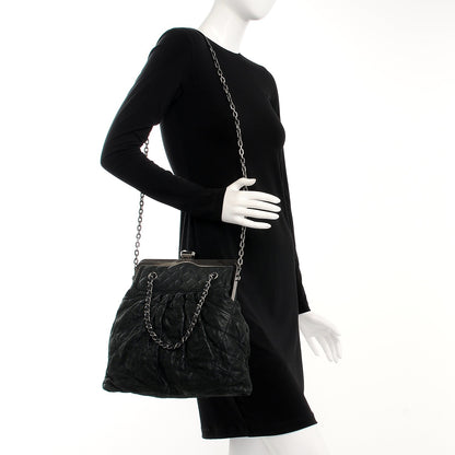 Chanel Iridescent Calfskin Chic Quilt Frame Tote Black 2 of 8