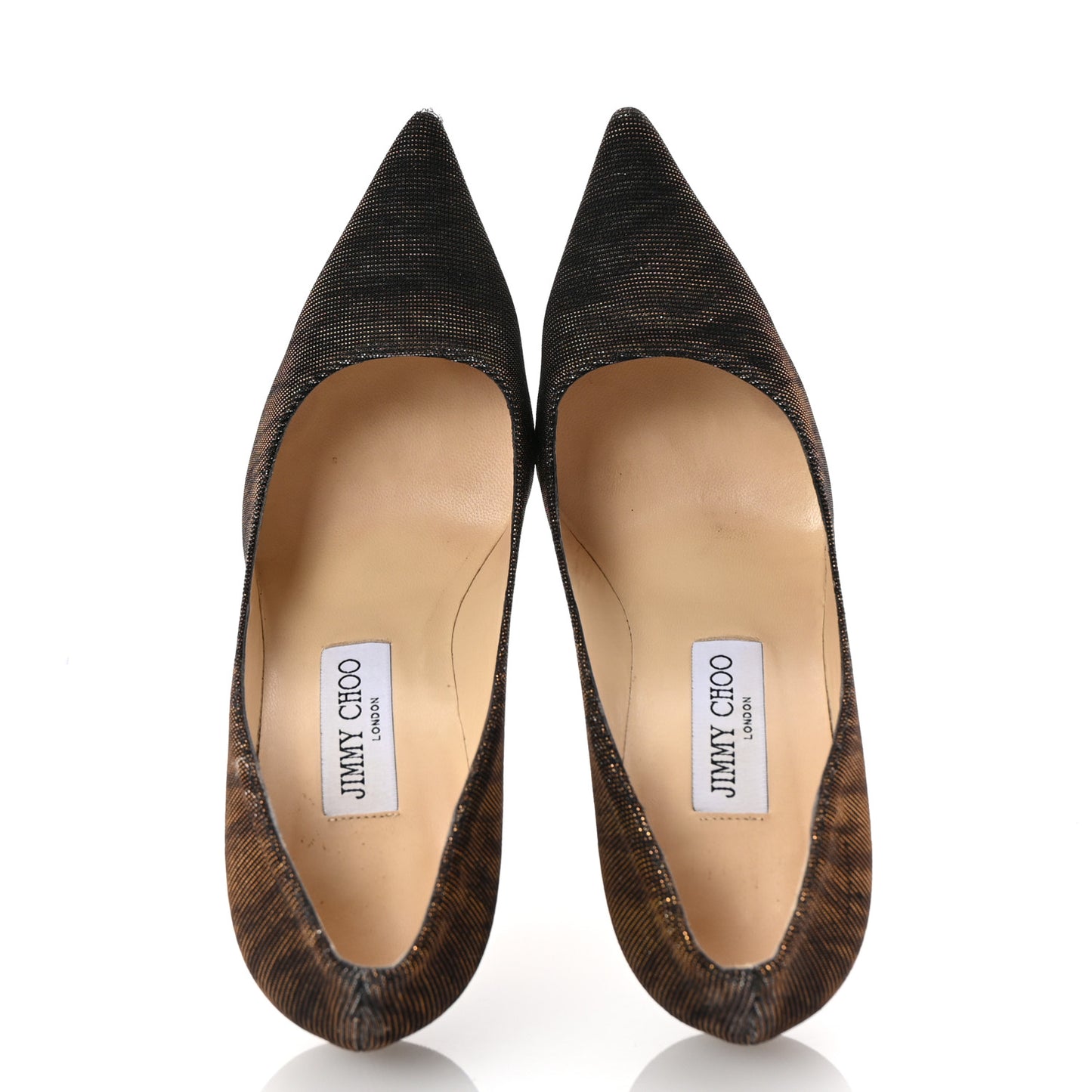 Lame Glitter Zebra Print Abel Pumps 36.5 Black Amber