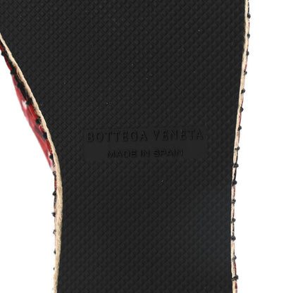 Bottega Veneta Satin Micro Square Grid Espadrille 36 Red Multicolor 6 of 7