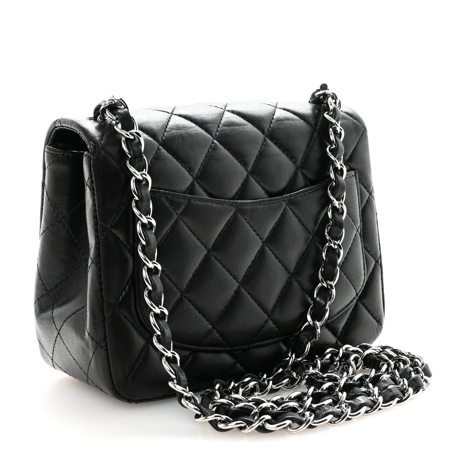 Chanel Lambskin Quilted Mini Square Flap Black 3 of 11
