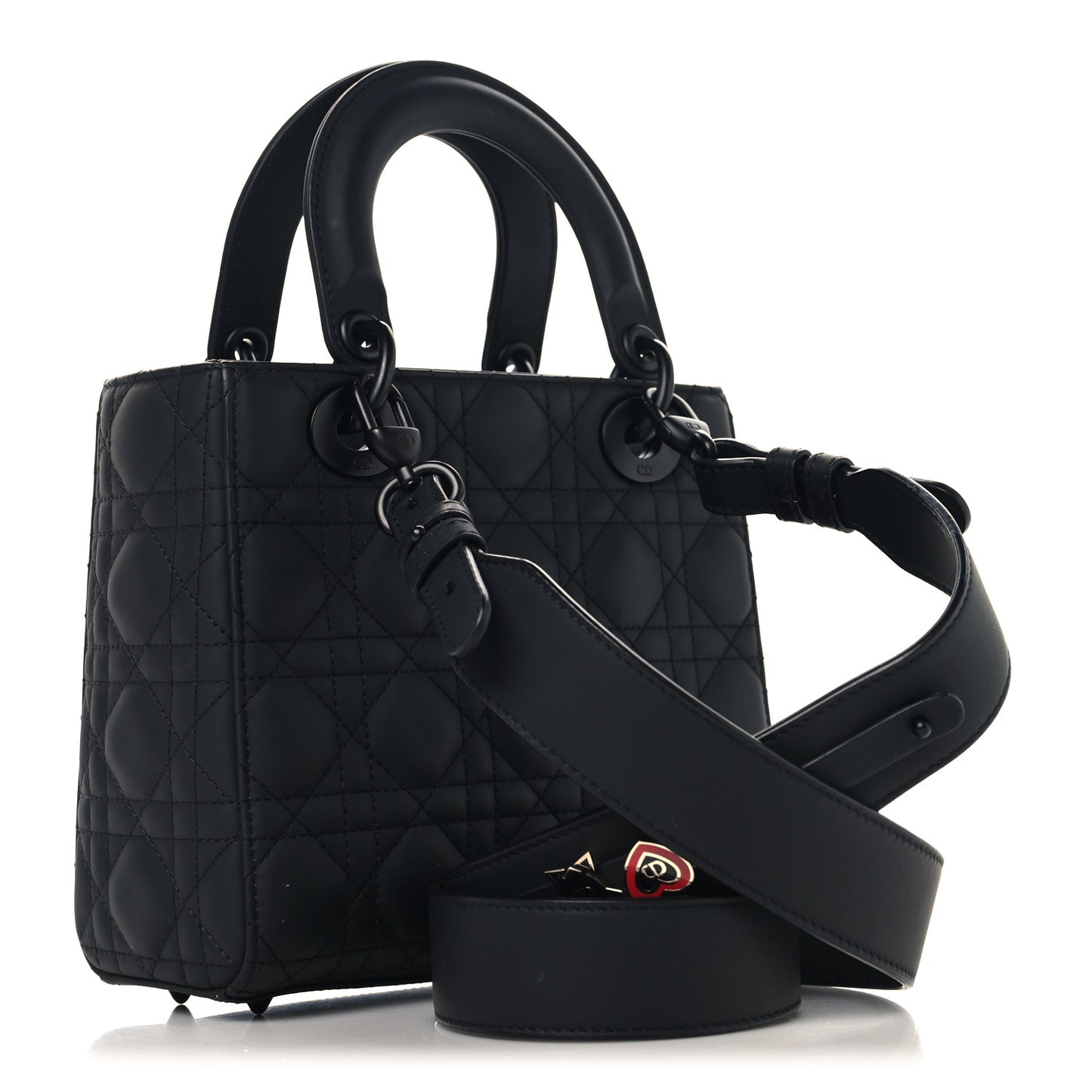 Ultra Matte Calfskin Cannage Small My ABCDior Lady Dior Black