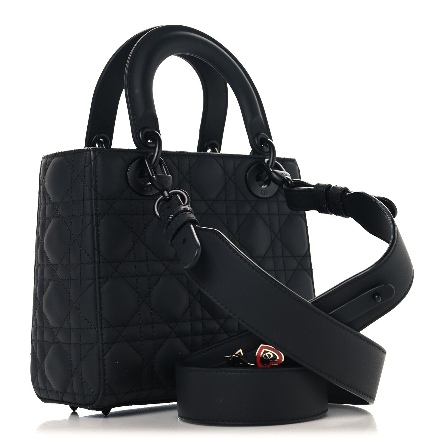 Christian Dior Ultra Matte Calfskin Cannage Small My ABCDior Lady Dior Black 3 of 11