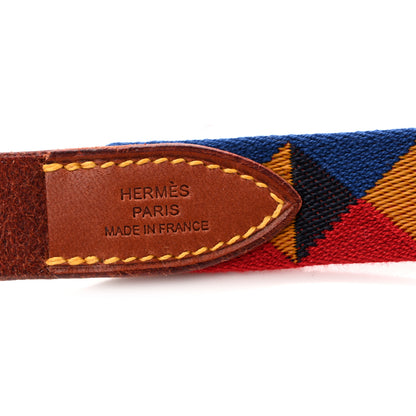 Hermes Toile Natural Bridle Medor Dog Collar S Dark Irish 5 of 7