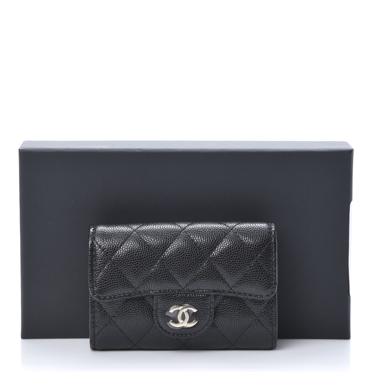 Chanel Caviar Quilted Classic 4 Key Holder Wallet Black 10 of 10