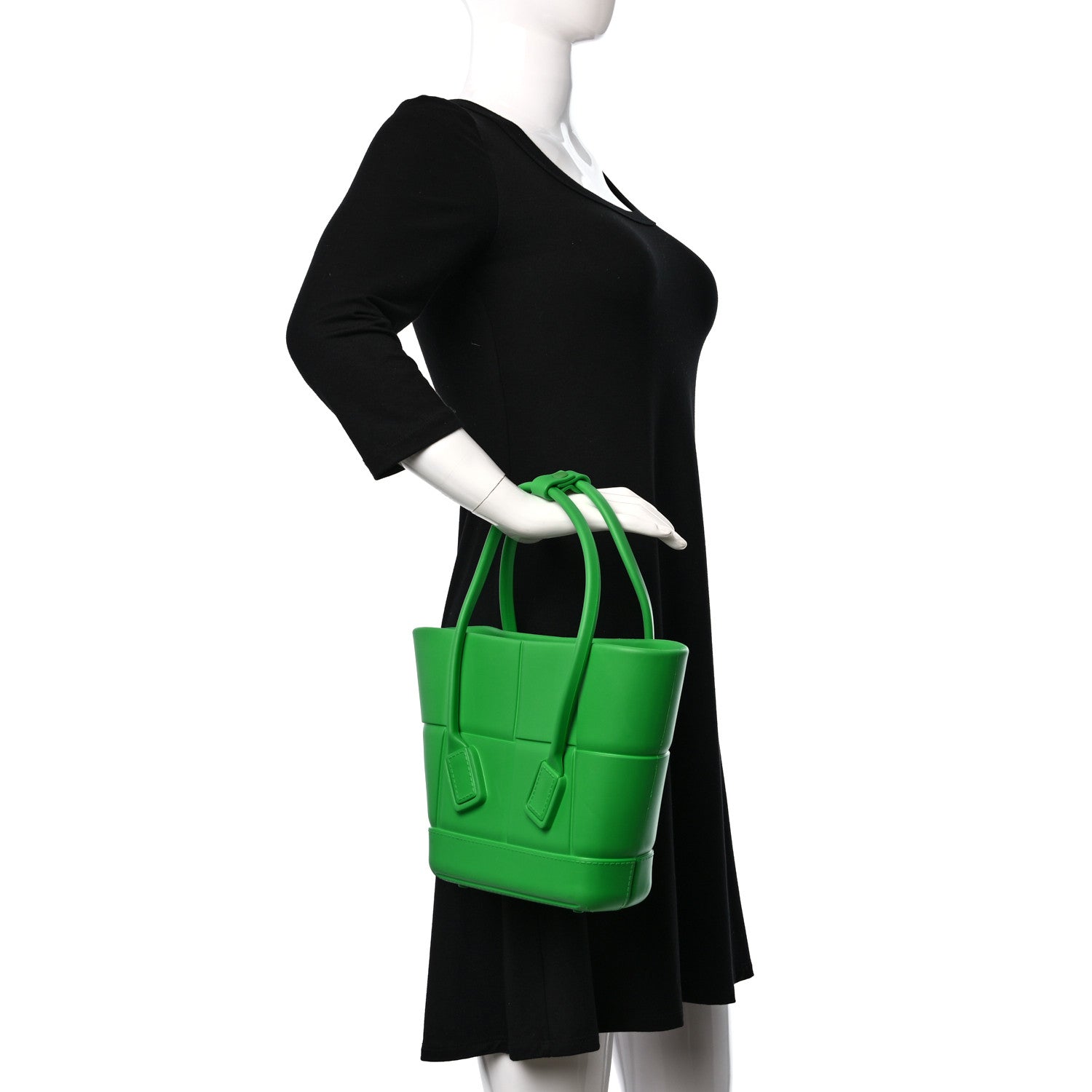 Bottega Veneta Rubber Maxi Intrecciato Mini Arco Grass 2 of 8