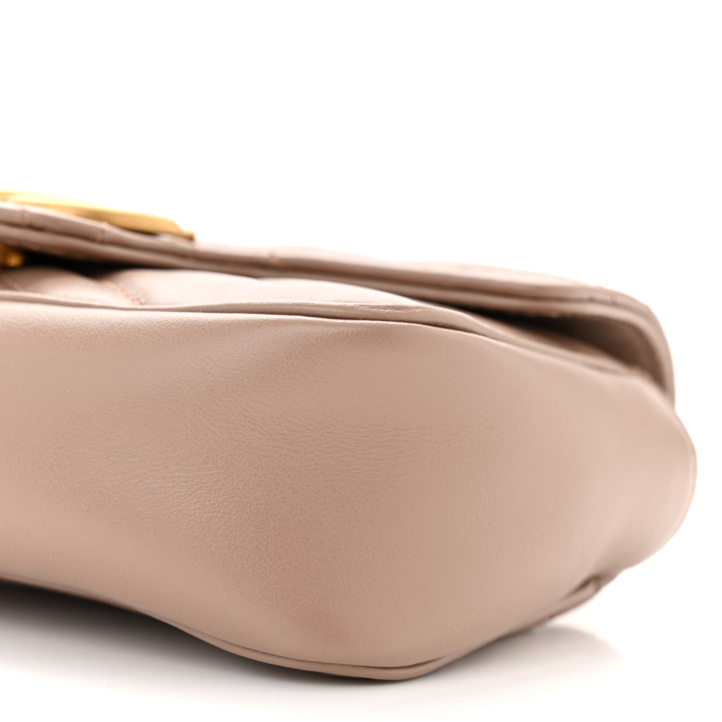 Calfskin Matelasse Super Mini GG Marmont Shoulder Bag Porcelain Rose