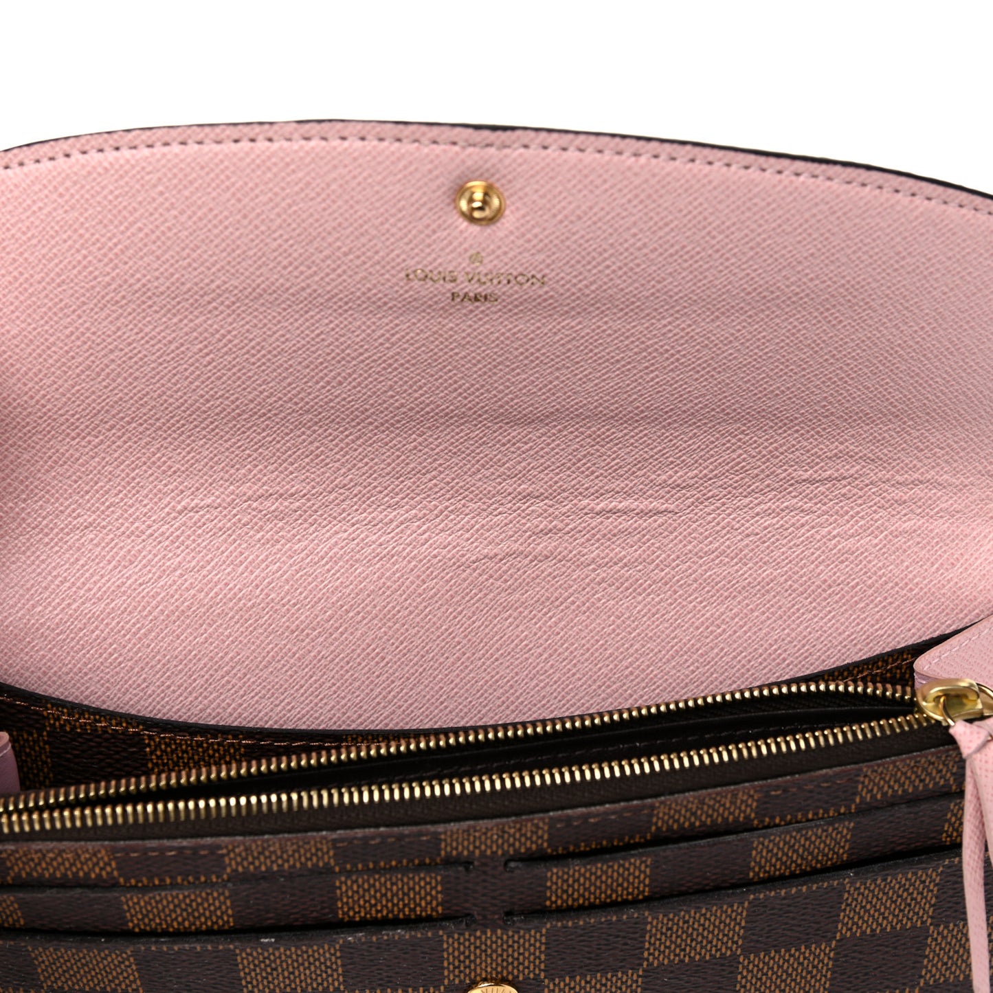 Damier Ebene Emilie Wallet Rose Ballerine