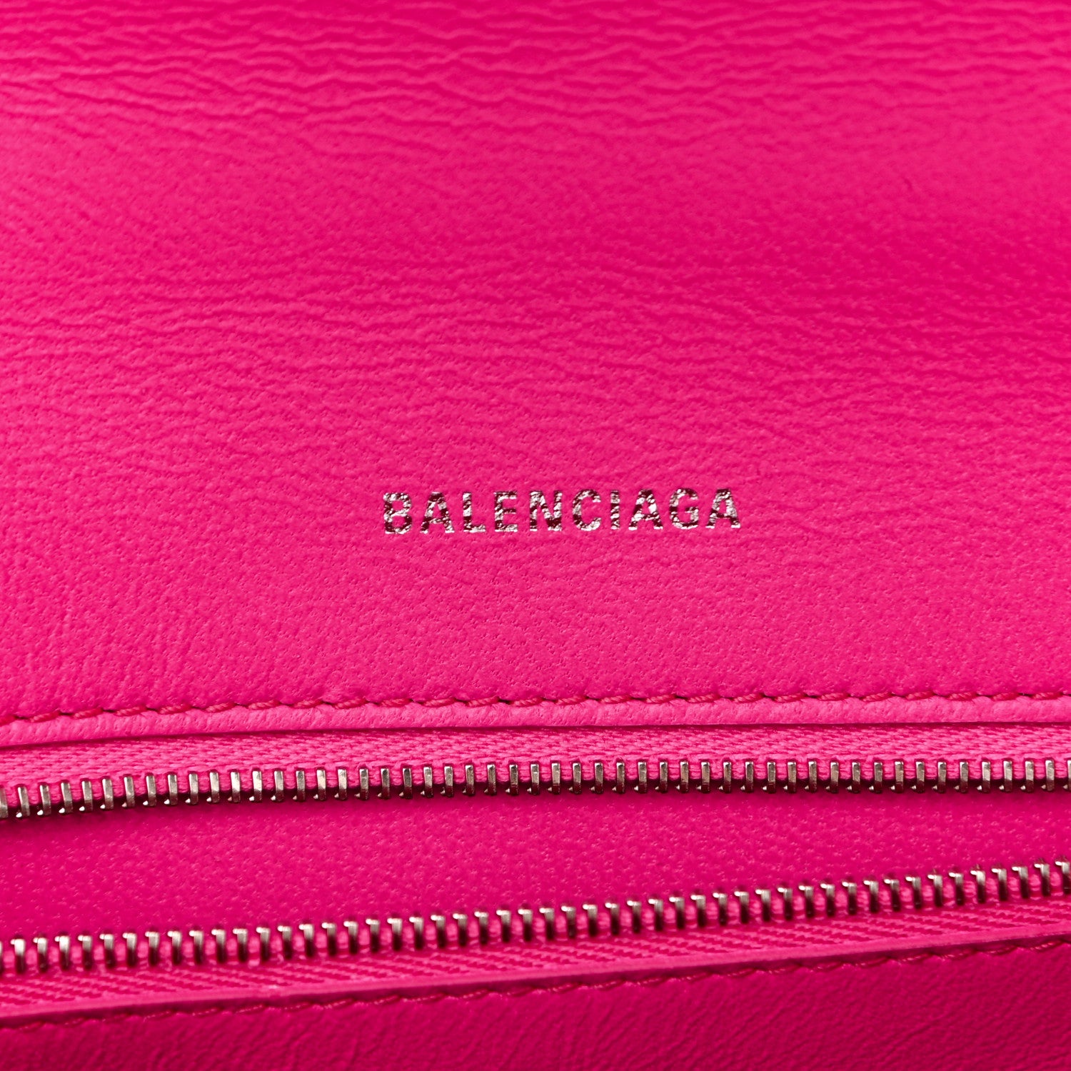 Balenciaga Shiny Box Calfskin Small Hourglass Top Handle Bag Acid Fuchsia 6 of 10