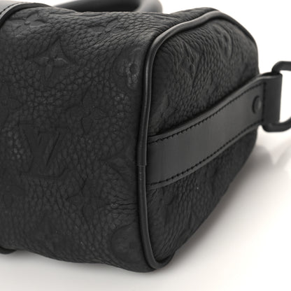 Louis Vuitton Monogram Taurillon Keepall Bandouliere 25 Black 6 of 6