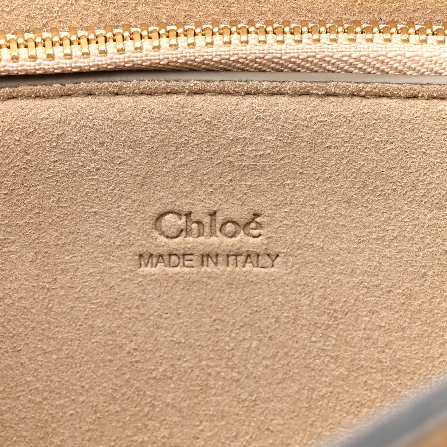 Chloe Calfskin Suede Medium Faye Shoulder Bag Motty Grey 6 of 9