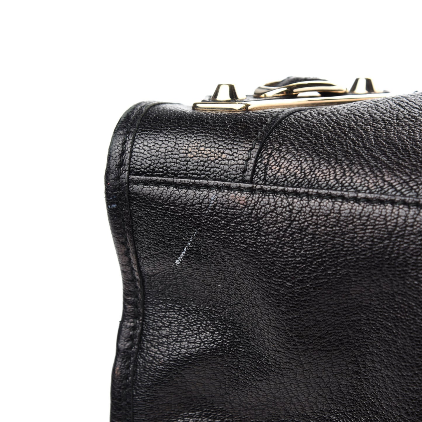 Chevre Gold Metallic Edge Hardware City Black