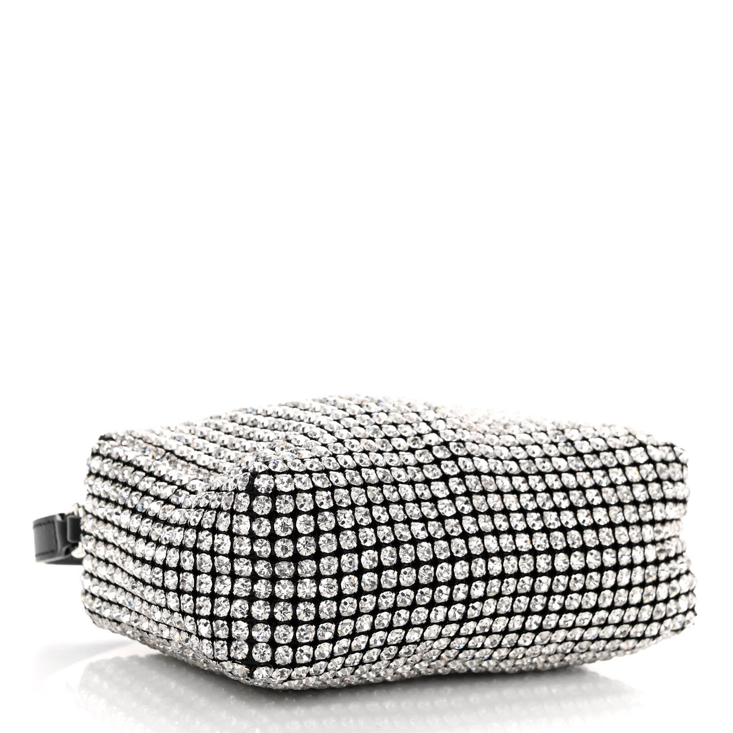 Alexander Wang Mesh Crystal Rhinestone Mini Heiress Pouch Black Silver 4 of 9