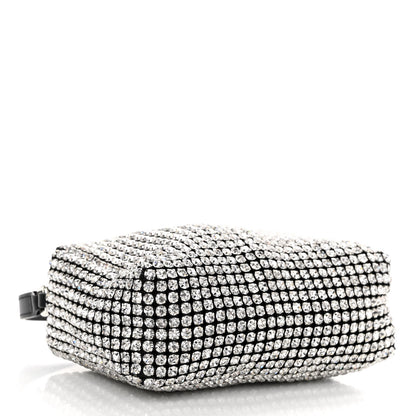 Alexander Wang Mesh Crystal Rhinestone Mini Heiress Pouch Black Silver 4 of 9