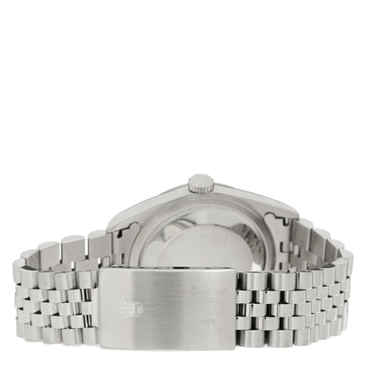 Rolex Stainless Steel 18K White Gold 36mm Oyster Perpetual Datejust Watch Silver 16234 3 of 4