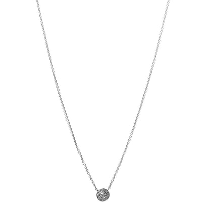 Tiffany Platinum Diamond .12ctw Circlet Pendant Necklace 1 of 6