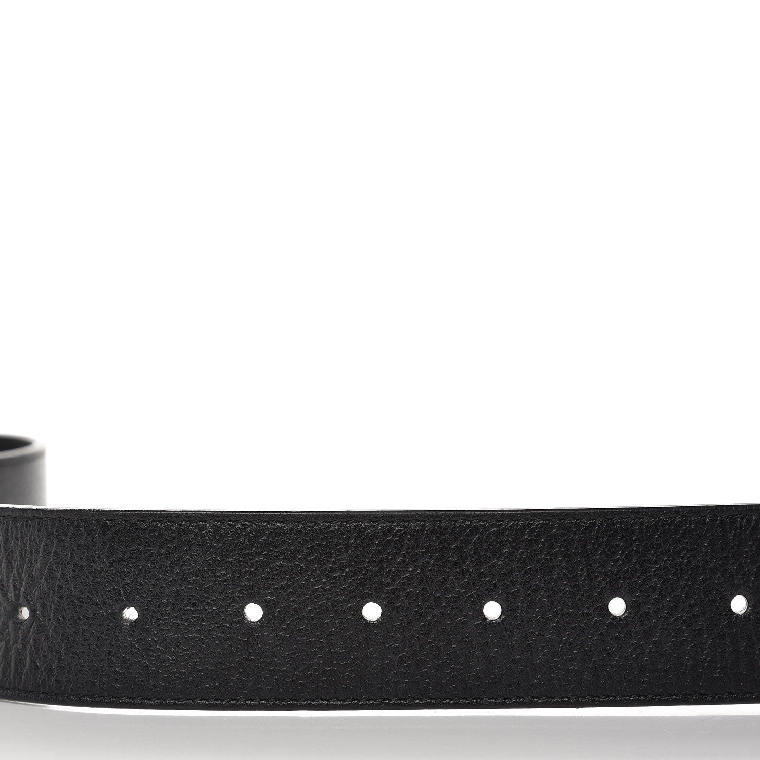 Gucci Textured Dollar Calfskin Nickel Double G 40mm Belt 85 34 Black 5 of 6