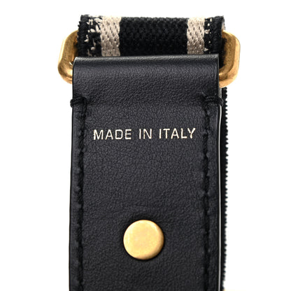 Christian Dior Canvas Embroidered Shoulder Strap Black 4 of 5