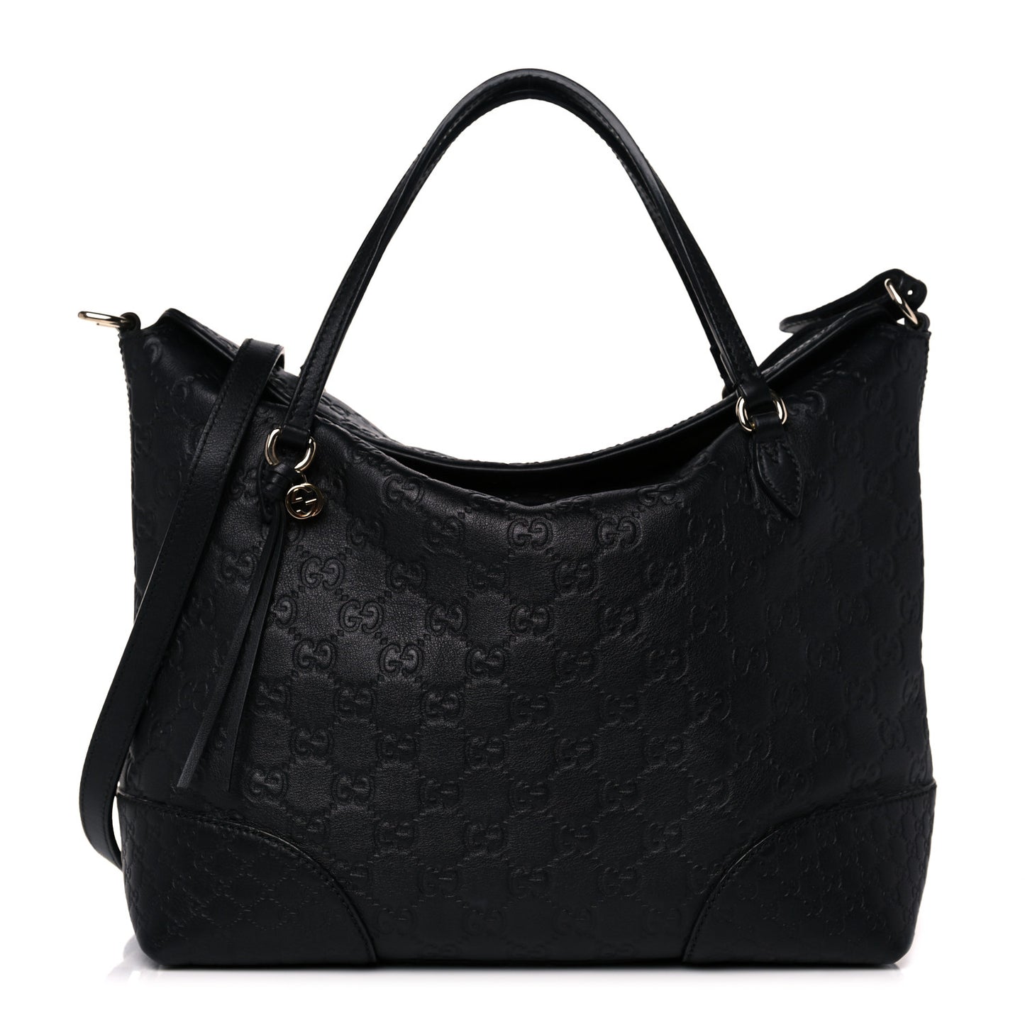 Guccissima Medium Bree Foldover Tote Black