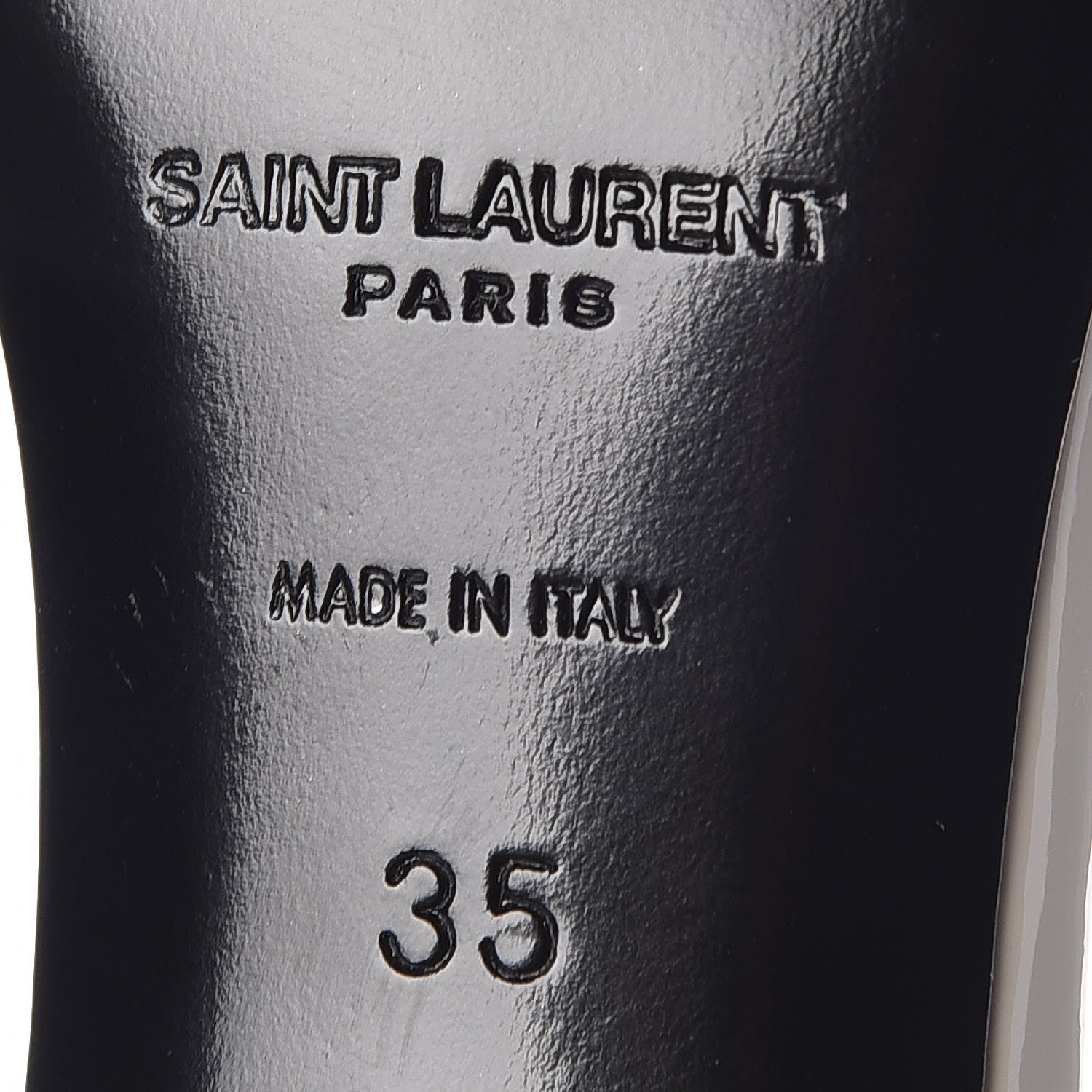 Saint Laurent Patent Calfskin Amber 85 Ankle Strap Sandals 35 Neutro 6 of 8