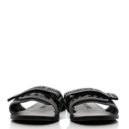 Christian Dior Technical Stretch Fabric Leopard Dio(r)evolution Slide Sandals 38 Grey 2 of 9