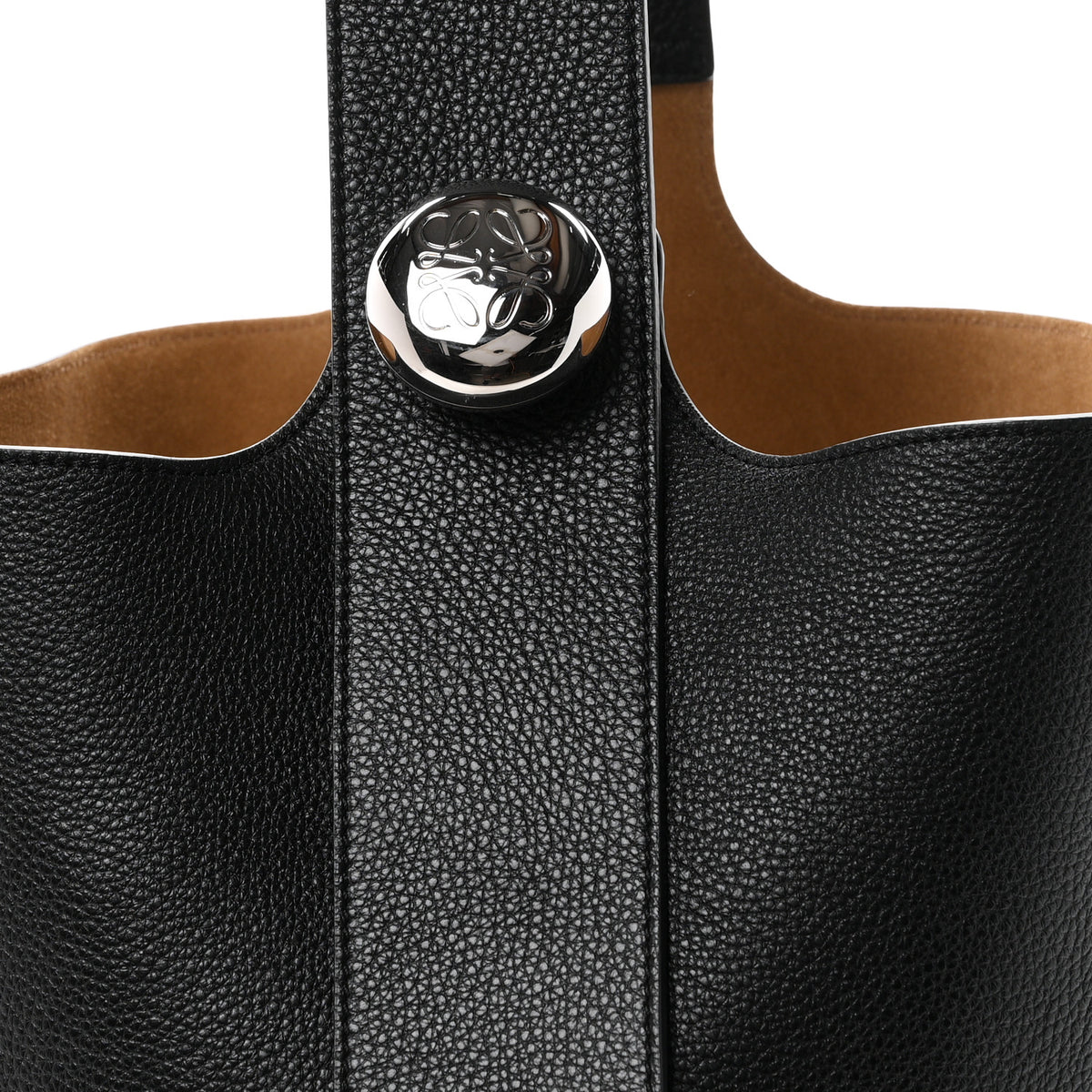 Loewe Soft Grained Calfskin Large Pebble Bucket Bag Black 8 of 10