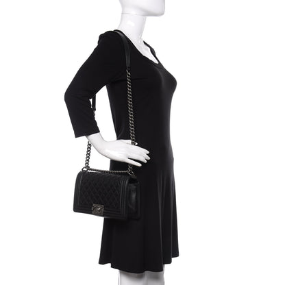 Chanel Caviar Quilted Medium Boy Flap Black 2 of 10