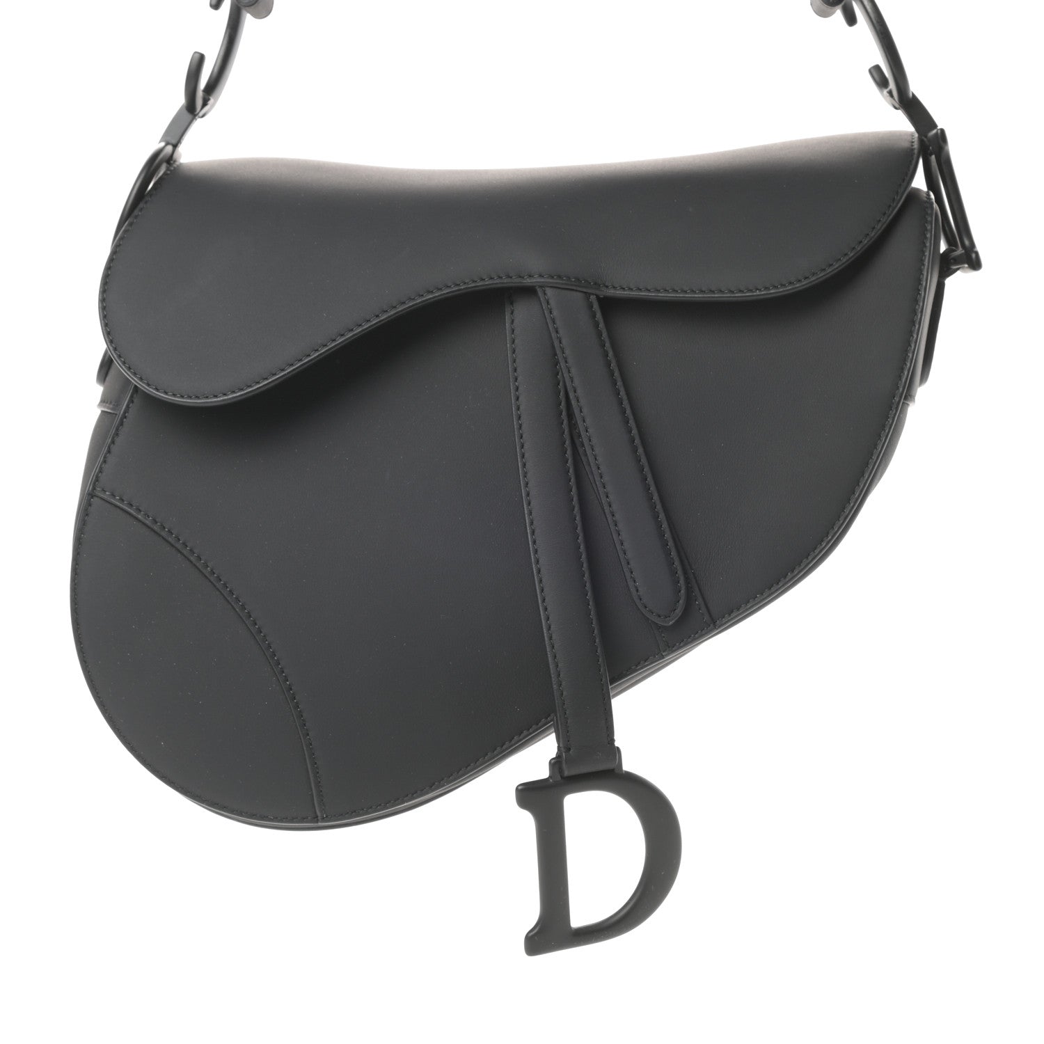 Christian Dior Ultra Matte Calfskin Saddle Bag Black 8 of 12
