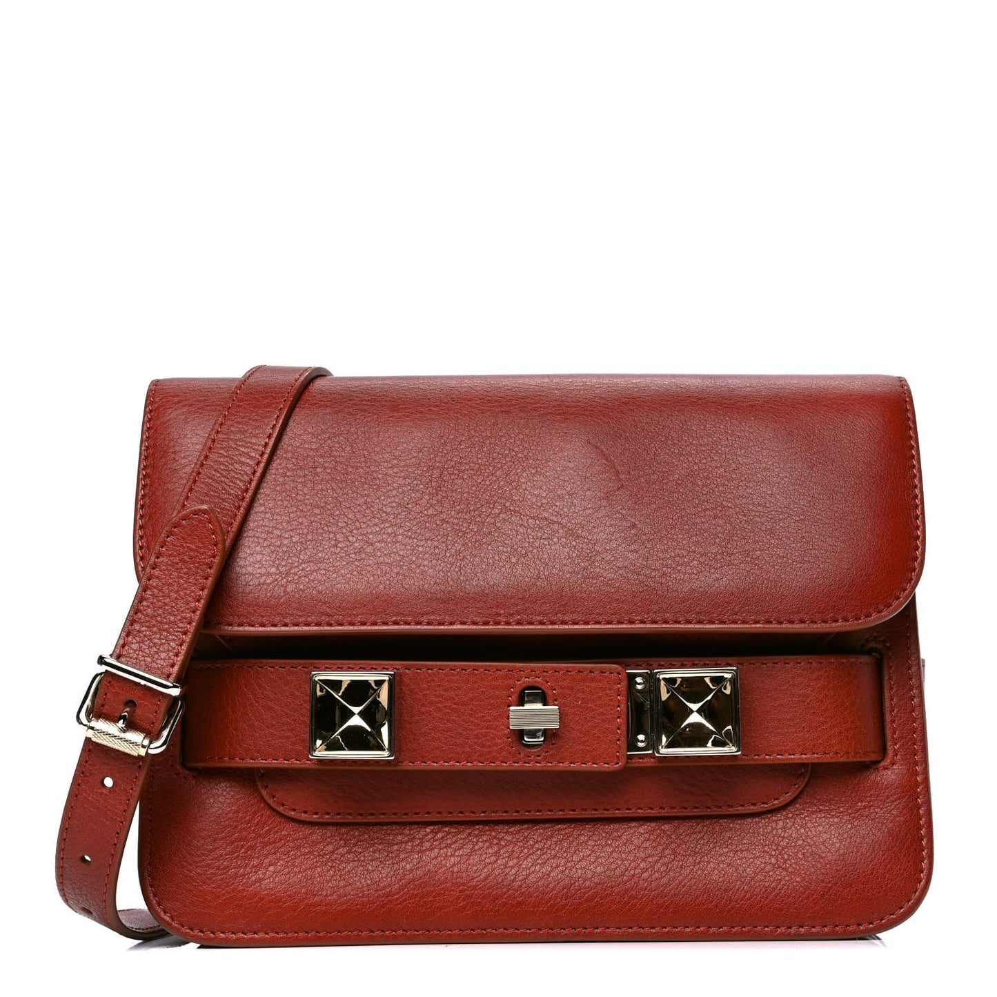 Calfskin Mini PS11 Classic Shoulder Bag Saddle