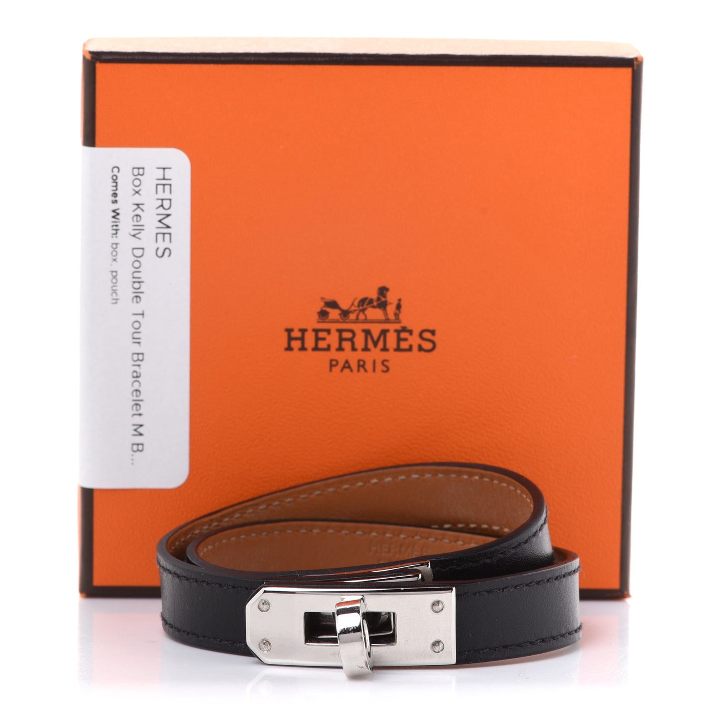 Box Kelly Double Tour Bracelet M Black