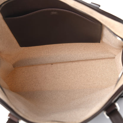 Hermes Toile Swift Jumping Shopping Bag Chocolate 5 of 9