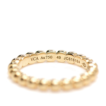 Van Cleef & Arpels 18K Yellow Gold Medium Perlee Ring 49 5 4 of 4