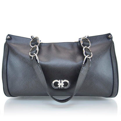 FASHIONPHILE SALVATOREFERRAGAMOSaffianoNicolettaBagBlack 1 of 11