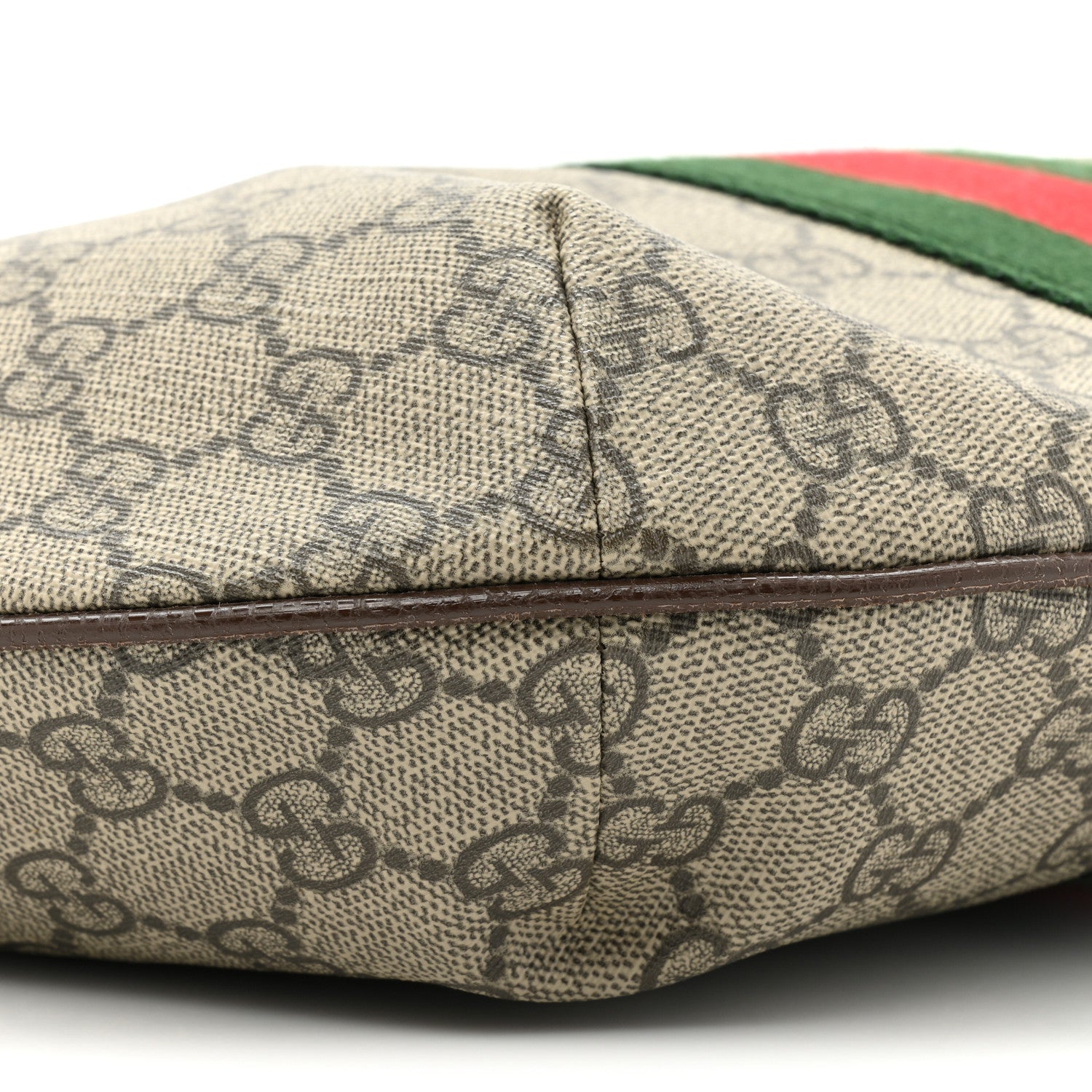 Gucci GG Supreme Monogram Web Small Ophidia Half Moon Hobo Brown 9 of 11
