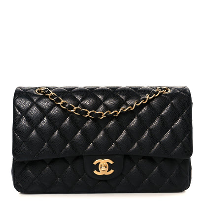 Chanel Caviar Quilted Medium Double Flap Black 1 of 12