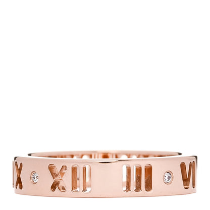 Tiffany 18K Rose Gold Diamond Atlas Pierced Ring 46 3.75 3 of 4