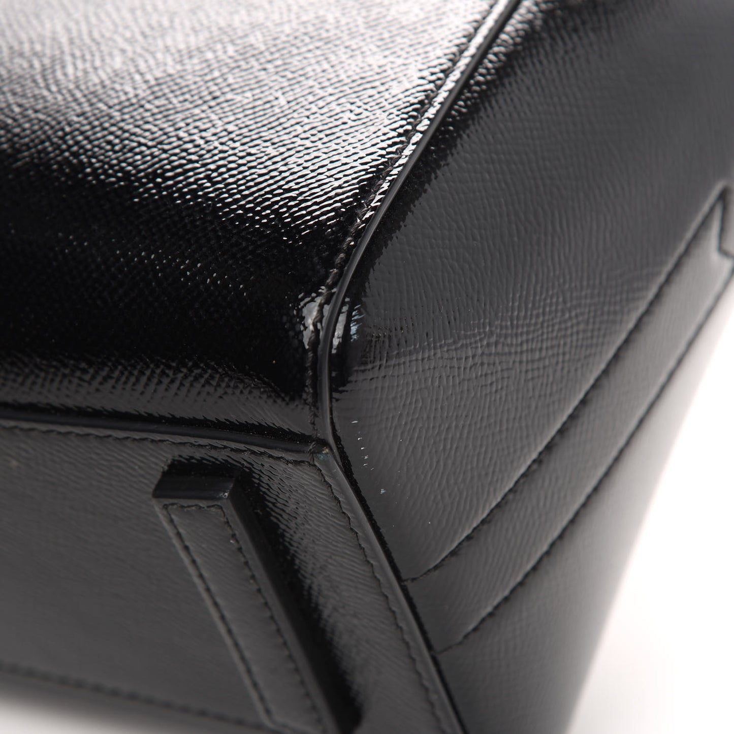 Textured Patent Calfskin Mini Antigona Black