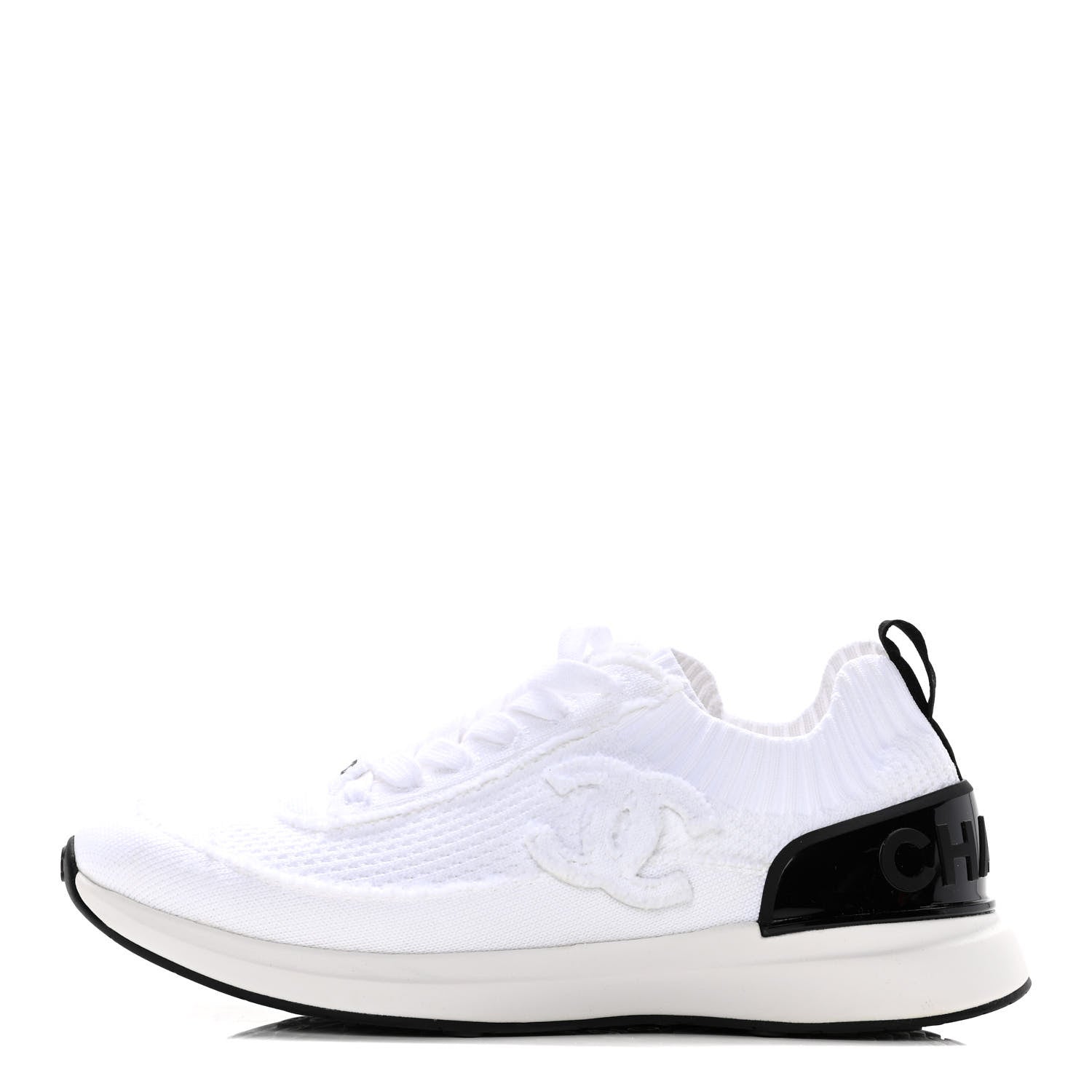 Chanel Fabric Logo Sneakers 39 White 1 of 12