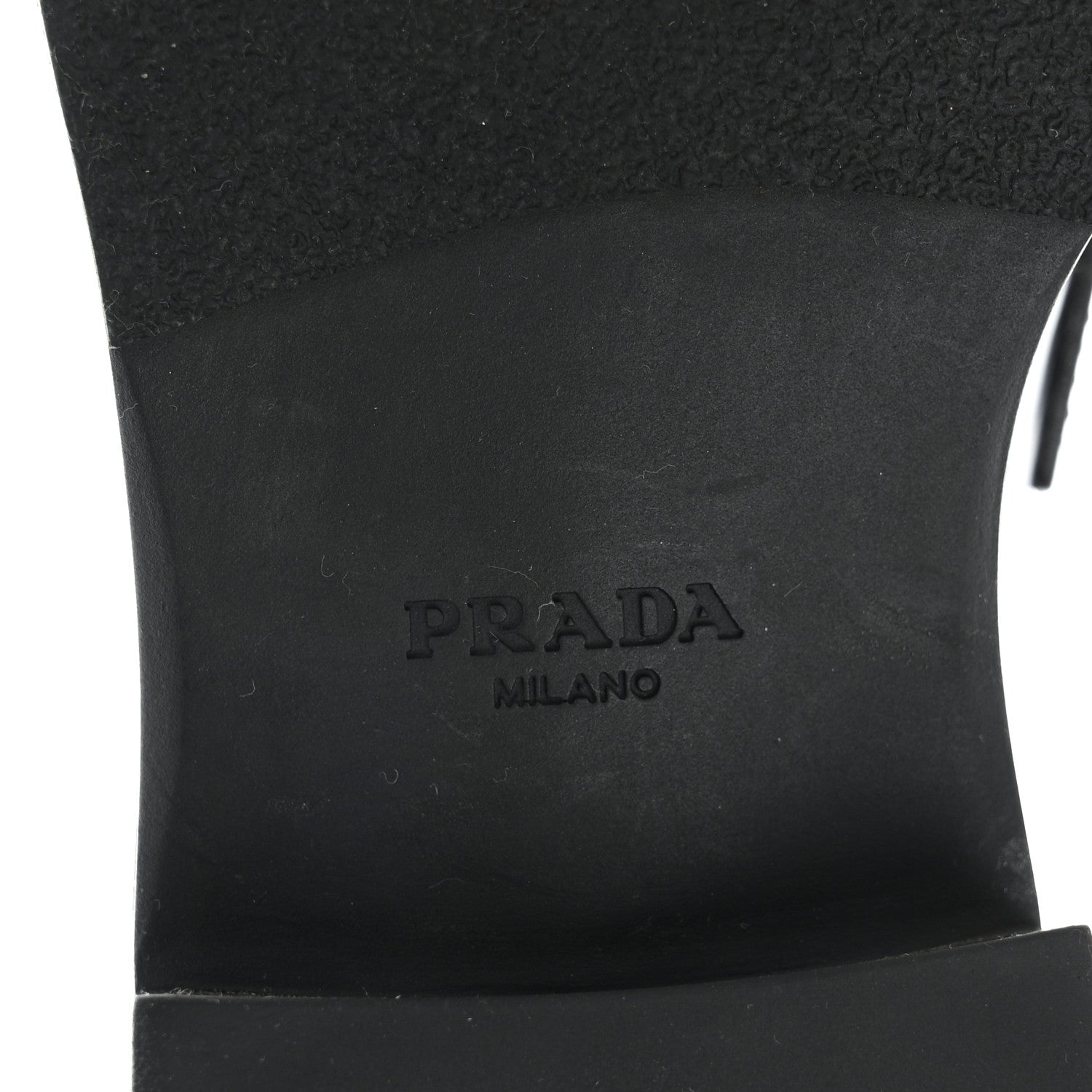 Prada Spazzolato Metal Triangle Logo 50mm Loafers 35 Black 6 of 13