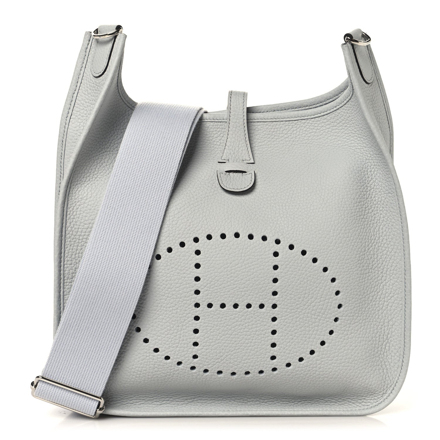 Hermes Taurillon Clemence Evelyne III PM Bleu Pale 1 of 10