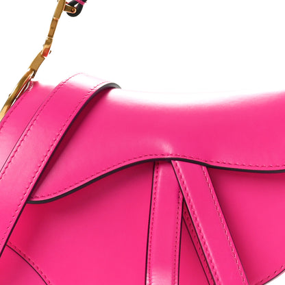 Christian Dior Supple Calfskin Mini Saddle Bag With Strap Passion Pink 7 of 8